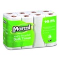 Toilet Paper | Marcal 16466 2 Ply Septic Safe 4 in. x 4 in. 100% Recycled Bath Tissues - White (16/Pack) image number 1