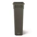Trash & Waste Bins | Suncast Commercial TCNH2030 23-Gallon Plastic Resin Slim Trash Can - Gray image number 3