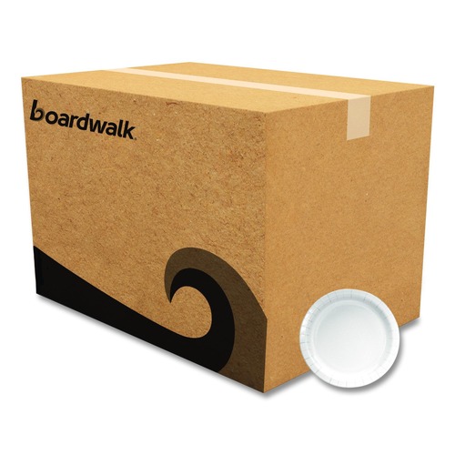 Bowls and Plates | Boardwalk CP6B1004250A 6 in. Paper Dinnerware Plate - White (1000/Carton) image number 0