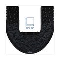 Office Chair Mats | Boardwalk PSCM-P-000I006M-00-21430 22 in. x 22 in. Rubber Commode Mat 2.0 - Black (6/Carton) image number 1