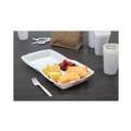 Just Launched | Dart 90HT3R 9 in. x 9.4 in. x 3 in. 8 oz. 3-Compartment Foam Hinged Lid Container - White (200/Carton) image number 5