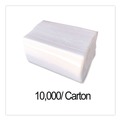 Paper Towels and Napkins | GEN GENTFOLDNAPK 1-Ply 7 in. x 13-1/4 in. Tall-Fold Napkins - White (10000/Carton) image number 2