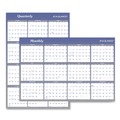 Bulletin Boards | AT-A-GLANCE A1102 24 in. x 36 in. 12-Month (Jan to Dec): 2025 Vertical/Horizontal Erasable Quarterly/Monthly Wall Planner - White/Blue Sheets image number 2