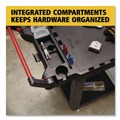 Cleaning Carts | Rubbermaid Commercial 1997206 Heavy Duty 17.8 in. x 46.2 in. x 36 in. Adaptable Utility Cart - Small, Black image number 6