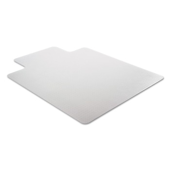 OFFICE CHAIR MATS | Alera CM1J232ALEPL Occasional Use 45 in. x 53 in. Wide Lip Studded Chair Mat for Flat Pile Carpet - Clear