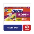 Food Trays, Containers, and Lids | Hefty 00R88075 1 qt. 1.5 mil. 8 in. x 7 in. Slider Bags - Clear (40/Box) image number 3