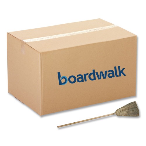 Brooms | Boardwalk BWKBR10012 56 in. Corn/Fiber Broom - Natural (6/Carton) image number 0