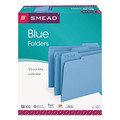 File Folders | Smead 12043 0.75 in. Expansion 1/3-Cut Tabs Colored File Folders - Letter Size/Blue (100/Box) image number 0