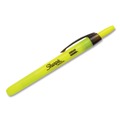 Highlighters | Sharpie 28025 Fluorescent Yellow Ink Chisel Tip Retractable Highlighters - Yellow/Black Barrel (1 Dozen) image number 1