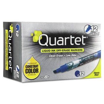 PRODUCTS | Quartet 5001-3MA Broad Chisel Tip EnduraGlide Dry Erase Marker - Blue (1 Dozen)