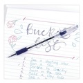 Pens | Pentel BK90-C Stick Fine 0.7 mm R.S.V.P. Ballpoint Pen - Blue Ink, Clear/Blue Barrel (1-Dozen) image number 4