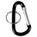 Label & Badge Holders | Advantus 75555 (10) 1 in. x 2 in. Carabiners (10) 1 in. Diameter Key Rings Aluminum Carabiner Key Chains - Black/Silver (10/Pack) image number 0