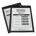 Sheet Protectors | C-Line 45912 75-Sheet 9 x 12 Stitched Shop Ticket Holders - One Side Clear (25/Box) image number 3