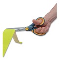 Arts & Crafts Supplies | Westcott 14849 8 in. Long x 3.25 in. Cut Length Non-Stick Titanium Bonded Scissors - Straight Gray/Yellow Handle image number 1
