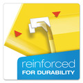 File Folders | Pendaflex 04152 1/5 YEL 1/5-Cut Tabs Letter Size Colored Reinforced Hanging Folders - Yellow (25/Box) image number 1