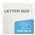 Back to School Sale | Oxford 57704 11 in. x 8.5 in. 0.5 in. Capacity Twin-Pocket Folders with 3 Fasteners - White (25/Box) image number 6