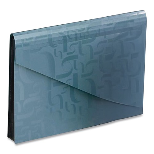 Back to School Sale | Pendaflex 01158 3-1/2 in. Expansion 7 Sections Hook/Loop Closure 1/6-Cut Tabs Expanding Poly Files - Letter Size, Blue image number 0