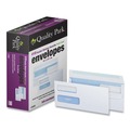 Envelopes & Mailers | Quality Park QUA24559 4.13 in. x 9.5 in. #10 Commercial Flap Redi-Seal Adhesive Closure Double Window Redi-Seal Security-Tinted Envelope - White (500/Box) image number 0