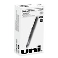 Back to School Sale | uni-ball 70128 Bold 1 mm Stick VISION Roller Ball Pen - Black Ink, Gray/Black/Clear Barrel (1 Dozen) image number 0