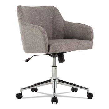 Alera ALECS4251 Captain Series 17.5 in. - 20.5 in. Mid-Back Chair with 275 lbs. Capacity - Gray Tweed