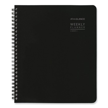AT-A-GLANCE 7058XL05 8.75 in. x 7.87 in. 12-Month (Jul 2025-Jun 2026) Contempo Lite Academic Year Weekly/Monthly Planner - Black Cover