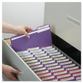 File Folders | Smead 13043 1/3-Cut Tabs Assorted Letter Size 0.75 in. Expansion Colored File Folders - Purple (100/Box) image number 7