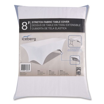 LINEN AND TABLE ACCESSORIES | Iceberg 16523 iGear 30 in. x 72 in. Polyester Fabric Table Cover - White