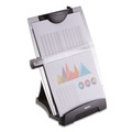 Back to School Sale | Fellowes Mfg Co. 8033201 150 Sheet Capacity Plastic Office Suites Desktop Copyholder with Memo Board - Black/Silver image number 3