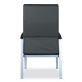 Office Chairs | Alera ALEML2419 metaLounge Series 24.6 in. x 26.96 in. x 42.91 in. High-Back Guest Chair - Black Seat/Back, Silver Base image number 2