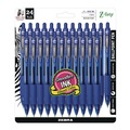 Pens | Zebra 12225 1 mm Retractable Medium Z-Grip Ballpoint Pen - Blue Ink, Translucent Blue/Blue Barrel (24/Pack) image number 0