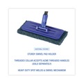 Mops | Boardwalk BWK00405 4 in. x 9 in. Plastic Swivel Pad Holder - Blue (12/Carton) image number 6