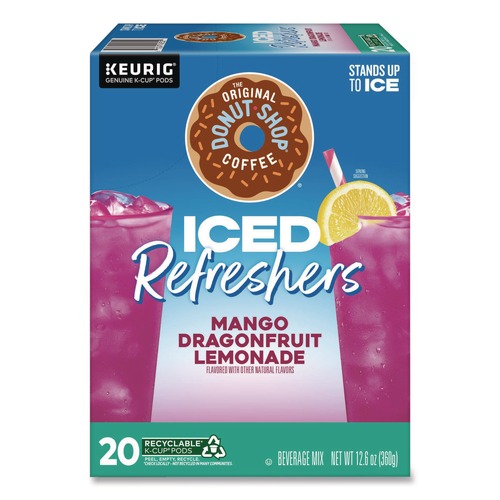 Coffee | The Original Donut Shop 5000382824 ICED Refreshers K-Cup Pods - Mango Dragonfruit Lemonade (20/Box) image number 0