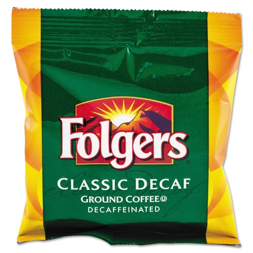 Coffee | Folgers 2550006433 1.5 oz. Classic Roast Decaf Ground Coffee Fraction Packs (42/Carton) image number 0