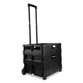 Back to School Sale | Universal UNV14110 18-1/4 in. x 15 in. x 18-1/4 in. to 39-3/8 in. Collapsible Mobile Storage Crate - Black image number 3