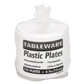 Bowls and Plates | Tablemate 6644WH 6 in. Diameter Plastic Dinnerware Plates - White (125/Pack) image number 2