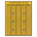 Envelopes & Mailers | Quality Park QUA63561 10 in. x 13 in. Two-Sided Five-Column Format String and Button Interoffice Envelopes - Brown Kraft (100/Carton) image number 1