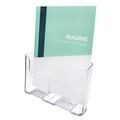 Desk Shelves | Deflecto 77001 9.25w x 3.75d x 10.75h Magazine DocuHolder for Countertop/Wall-Mount - Clear image number 5
