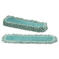 Mops | Rubbermaid Commercial HYGEN FGQ42600GR00 24w x 9d HYGEN Microfiber Fringed Dust Mop Pad - Green image number 2