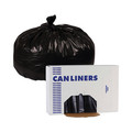 Storage Accessories | Boardwalk H8647WKK 56 Gallon 1.7 mil 43 in. x 47 in. Flat Pack Linear Low Density Industrial Can Liners - Black (100/Carton) image number 1