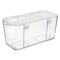 Boxes & Bins | Deflecto 29201CR 8.8 x 4 x 4.38 Stackable Caddy Organizer - Medium/White image number 6