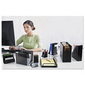 Desk Accessories & Office Organizers | Artistic ART20010 Urban Collection 13 in. x 5.75 in. x 10.75 in. 1 Section Letter to Legal Size Files Punched Metal Desktop File - Black image number 3
