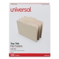 Just Launched | Universal UNV12122 1/3-Cut Center Top Tab File Folders - Letter Size, Manila (100/Box) image number 0
