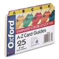 File Folders | Oxford 04635EE 4 x 6 A to Z Index Card Guides with Laminated Tabs - Manila (25-Piece/Set) image number 2