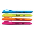 Highlighters | Sharpie 1908101 Chisel Tip Pocket Style Highlighters - Assorted Ink/Barrel Colors (5/Set) image number 1