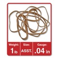 Rubber Bands | Universal UNV00154 Assorted Gauges Size 54 Rubber Bands - Beige (1 Pack) image number 2