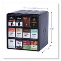 Desk Accessories & Office Organizers | FLAVIA 25200002 15.2 in. x 17.2 in. x 16.3 in. 12-Compartments Four Column Merchandiser - Black image number 2