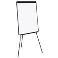 Easels | MasterVision EA2300045 22.5 in. x 42 in. Basic Tripod Melamine Presentation Easel - White/Black image number 1
