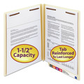 File Folders | Smead 34276 1.5 in. Expansion End Tab W-Fold 2-Fastener Folders with Reinforced Tabs - Letter Size/Manila (50/Box) image number 2