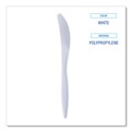 Just Launched | Boardwalk BWKKNIFEIW Mediumweight Wrapped Polypropylene Cutlery Knives - White (1000/Carton) image number 5