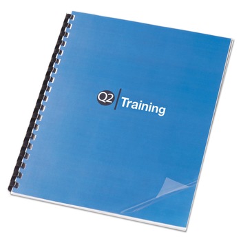 BINDING COVERS | GBC 2020025 11 in. x 8.5 in. Clear View Punched Presentation Covers for Binding Systems - Clear (100/Box)